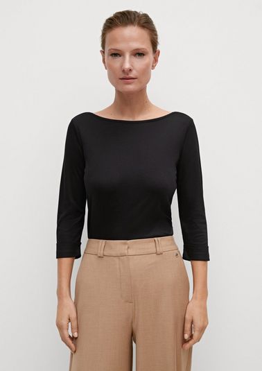 Jersey top with 3/4-length sleeves from comma