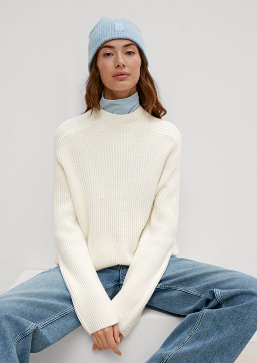 Rib knit jumper in a wool blend from comma