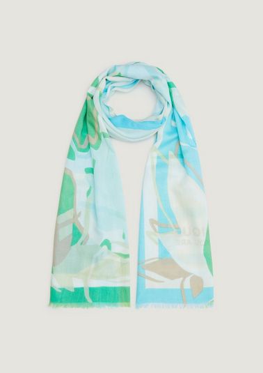 Scarf with a floral pattern from comma