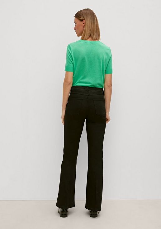Loose fit: Trousers with a flared leg from comma