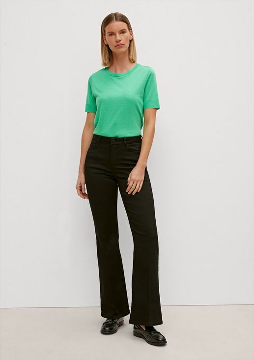 Loose fit: Trousers with a flared leg from comma