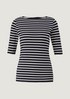 Striped top with mid-length sleeves from comma