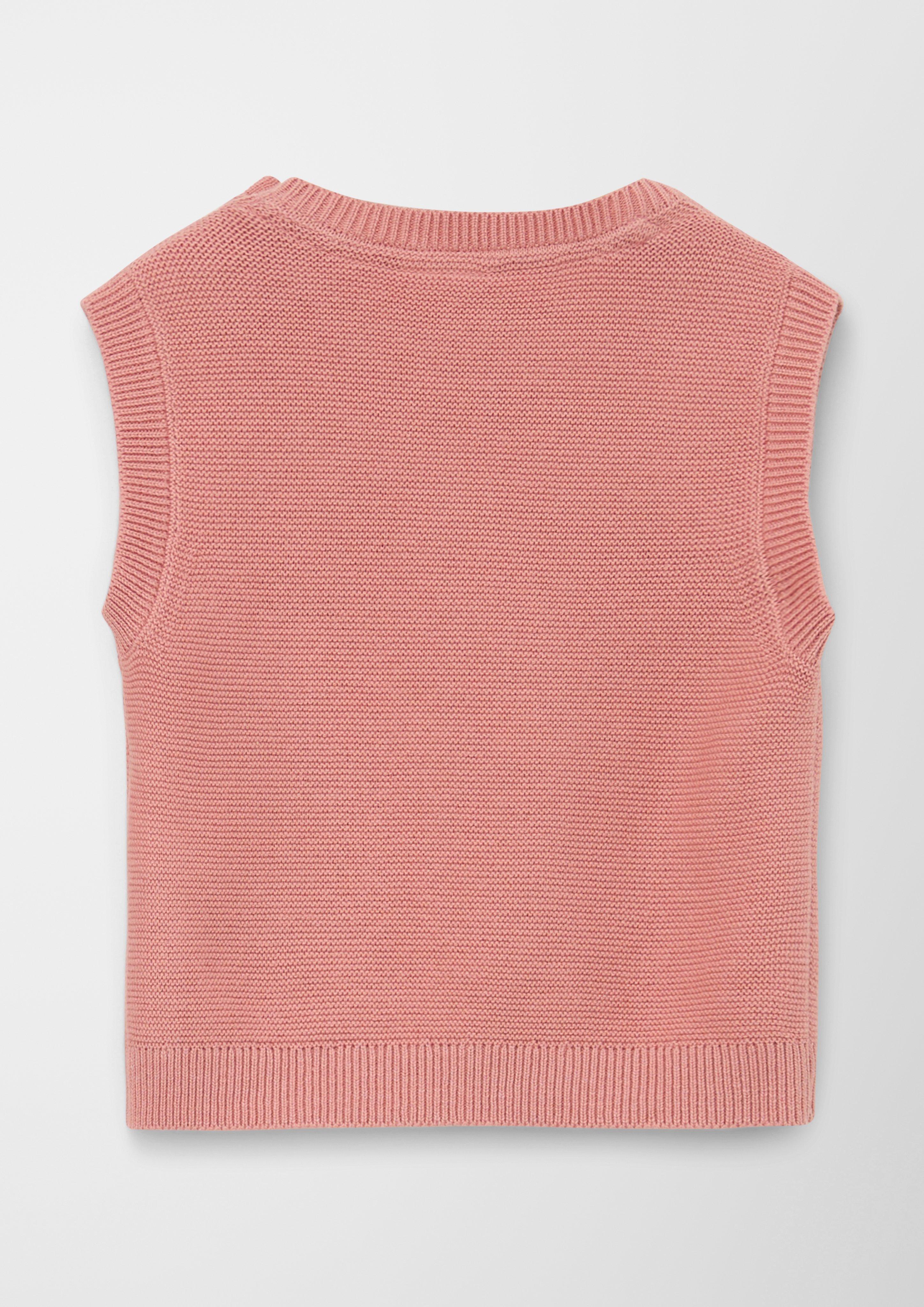 Knitted vest pink s.Oliver