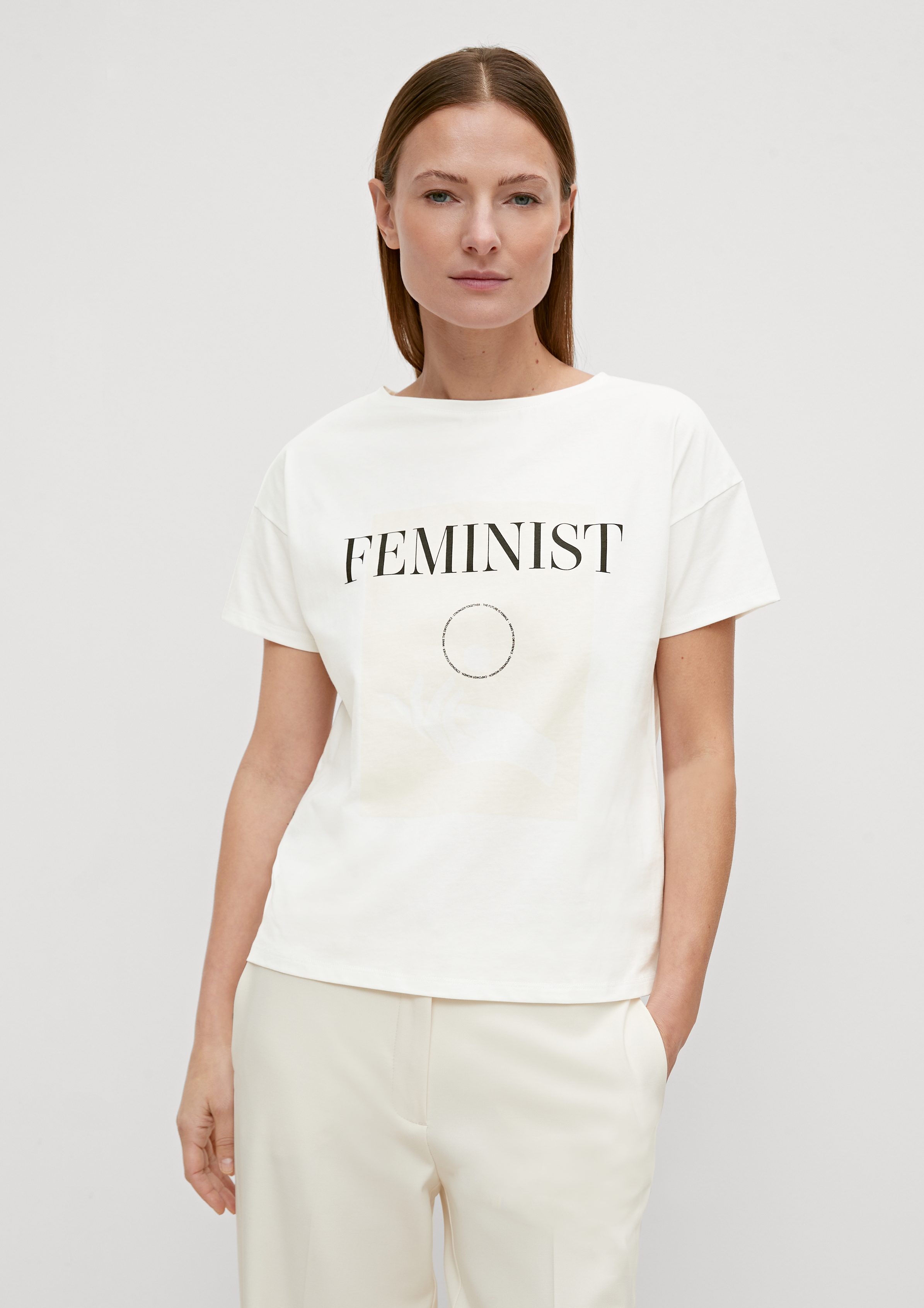 T-shirt à imprimé sur le devant de Comma