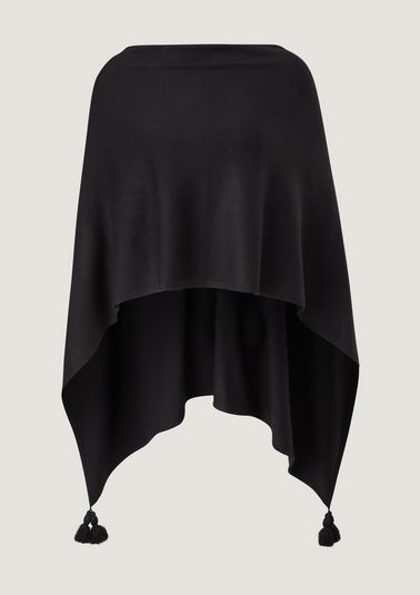 Viscose blend poncho from comma