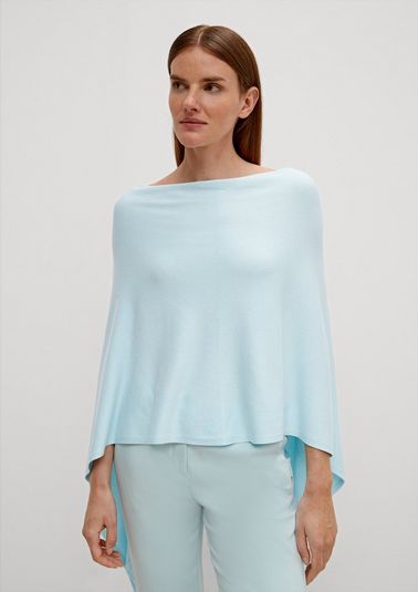 Viscose blend poncho from comma