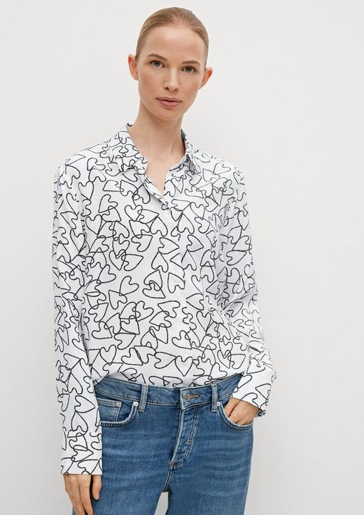 Viscose blouse with a textured pattern from comma