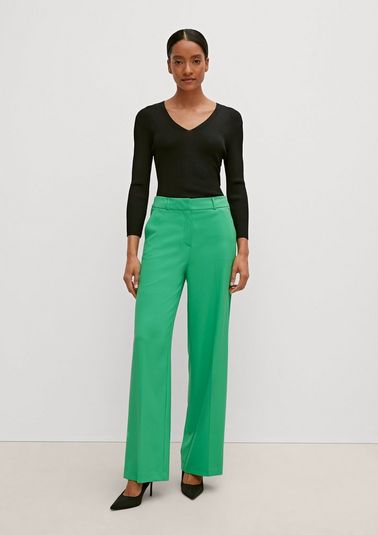 Regular fit: trousers with a wide leg from comma