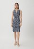Polka dot stretch cotton dress from comma