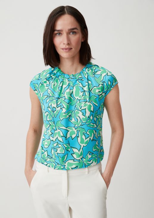 Blouse with an all-over pattern from comma