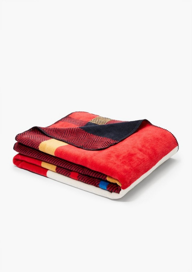 Damen Decken | Jacquard-Decke mit Madras-Karos - LJ95174
