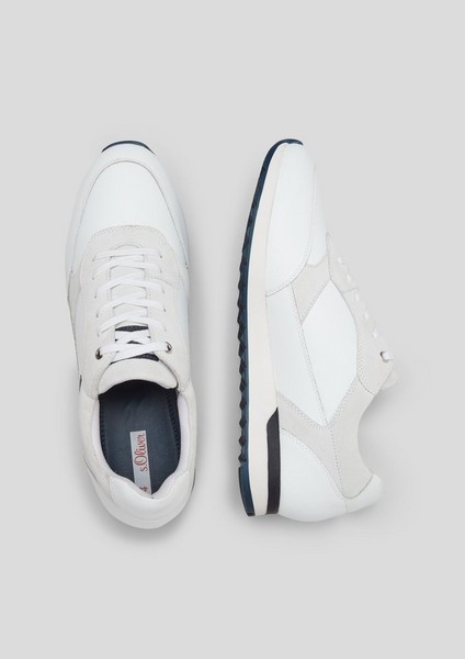 Herren Sneaker | Ledersneaker mit Kontrast-Schnürung - XQ67844
