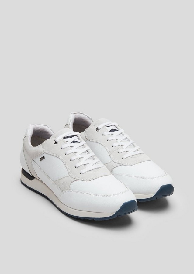 Herren Sneaker | Ledersneaker mit Kontrast-Schnürung - XQ67844