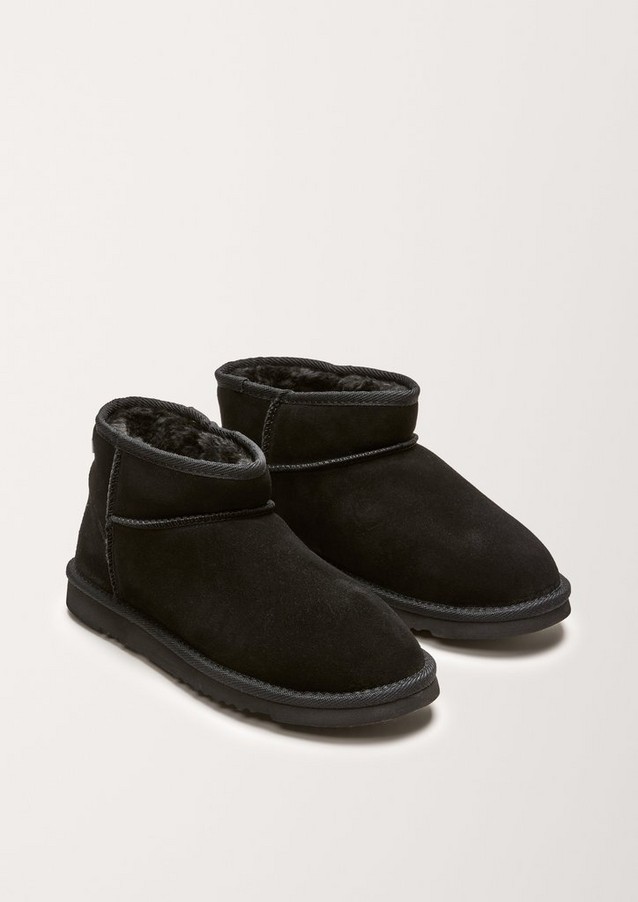 Damen Stiefel | Warm gefütterte Leder-Boots - ZV04338
