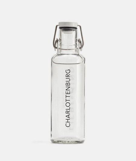 Umweltbewusste Trinkflasche aus Glas 