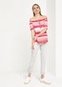 Off-the-shoulder blouse in a casual striped look from comma
