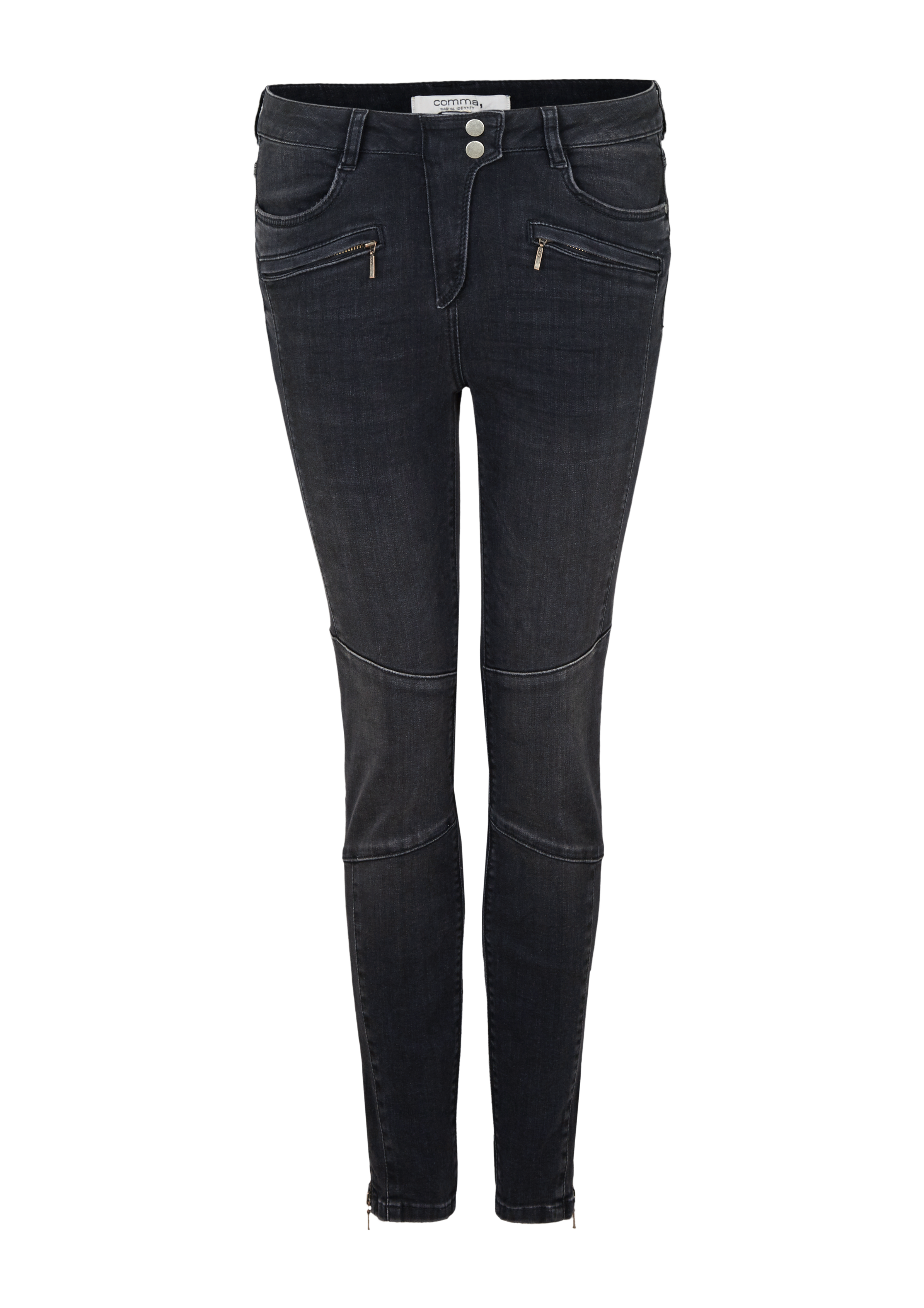 black jeans with zip pockets