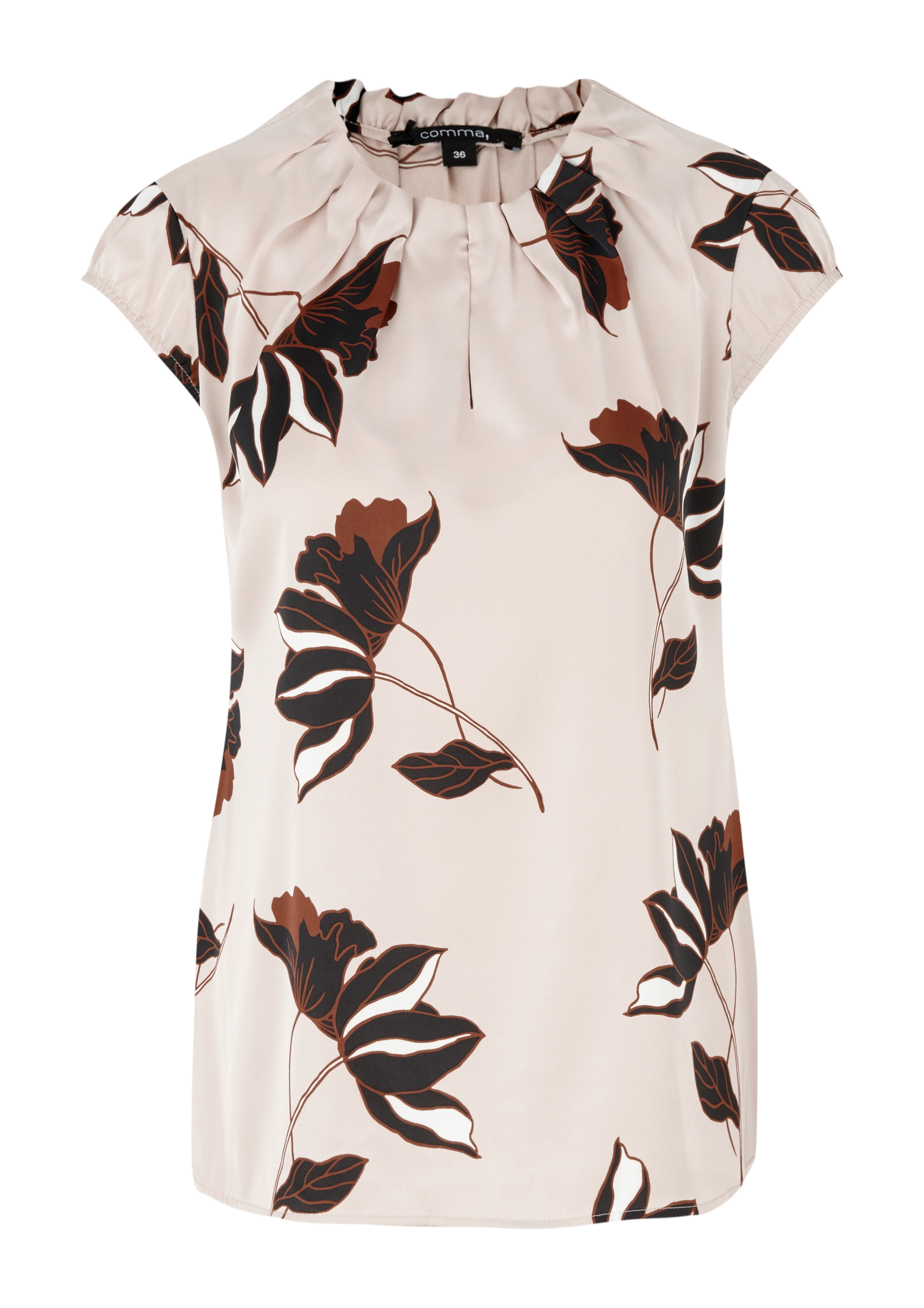 white satin short sleeve blouse