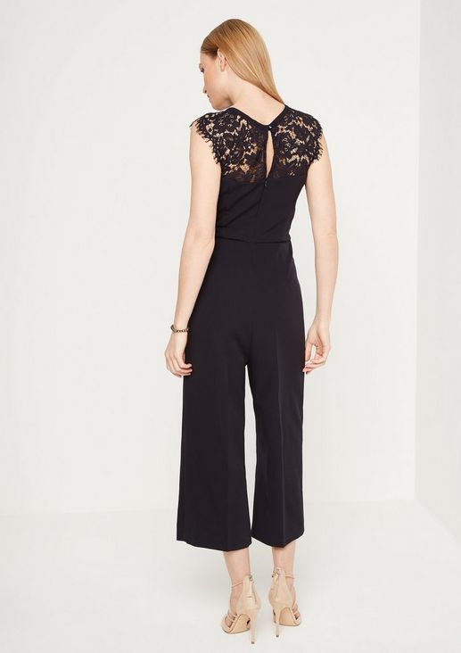 Elegant business jumpsuit with lace embellishment from comma
