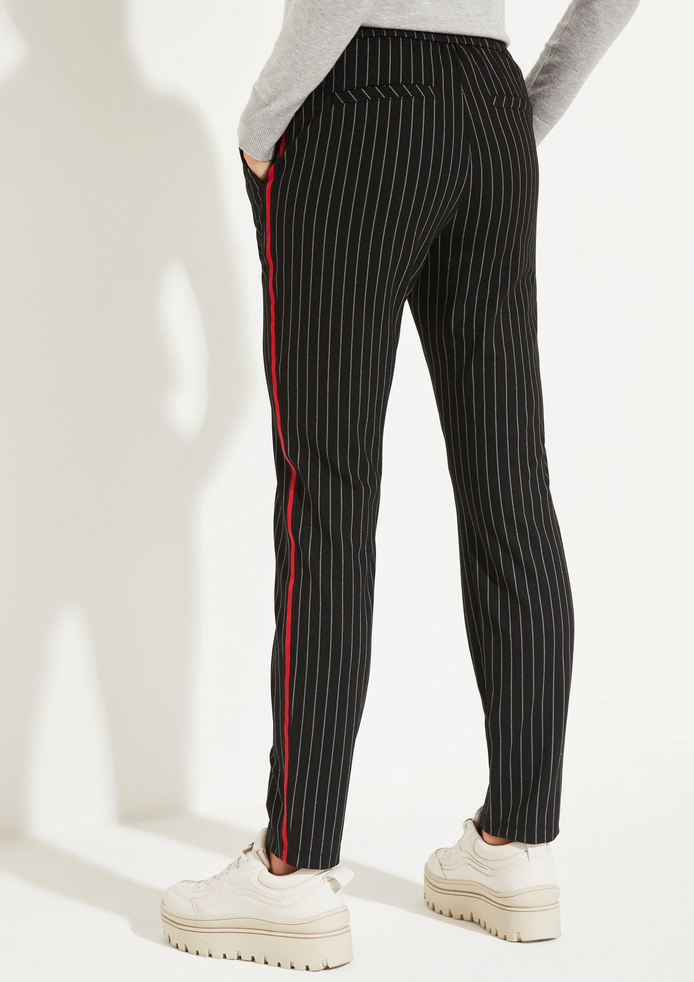 pinstripe casual trousers