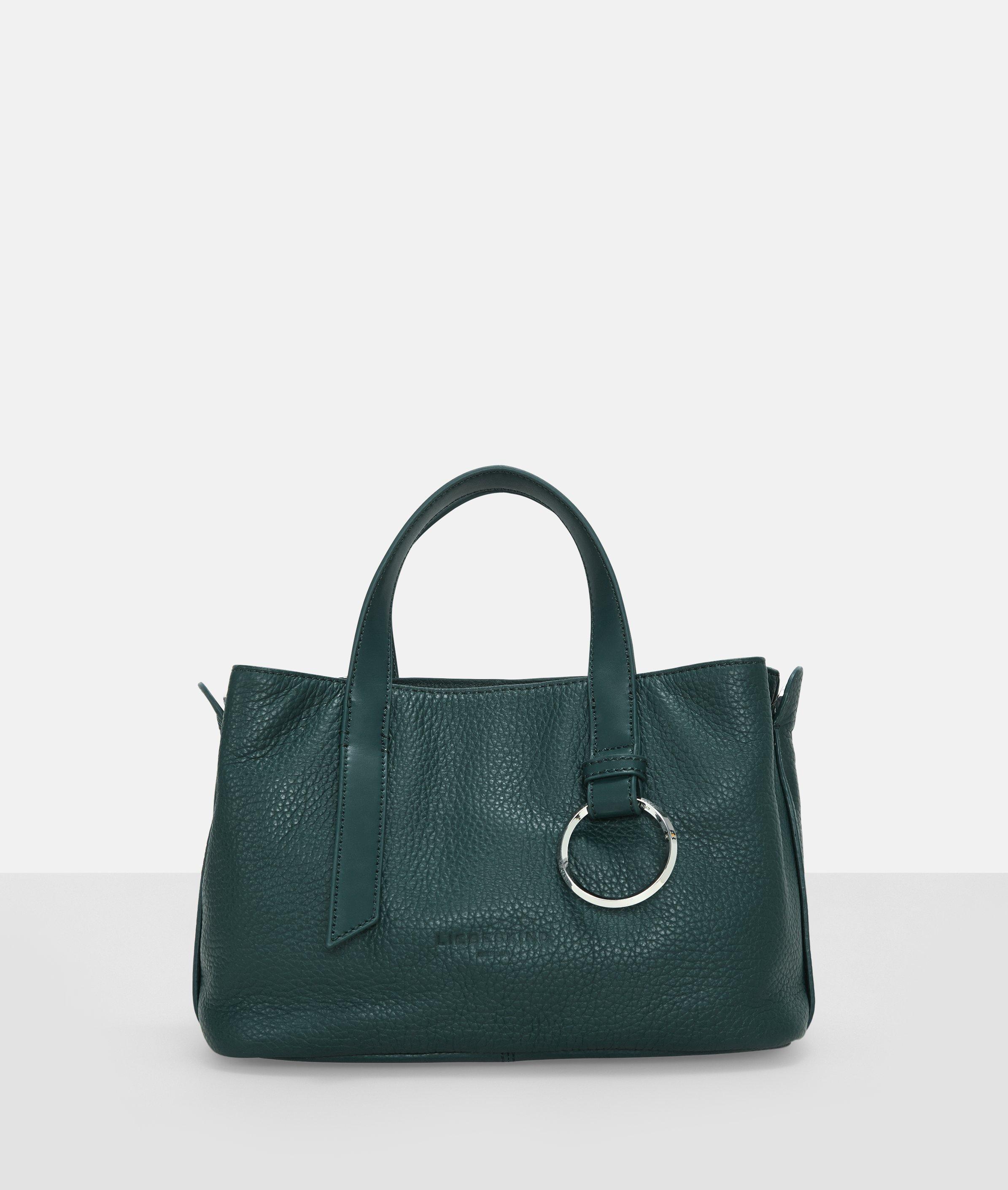 Grained Leather Handbag With Metal Decoration Liebeskind Berlin